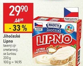 Tavený sýr Jihočeské Lipno Madeta