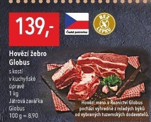 Hovězí žebra s kostí Globus
