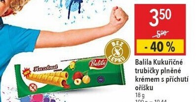 Kukuřičné trubičky bez lepku Balila