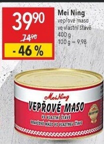 Maso vepřové ve vlastní šťávě Meining