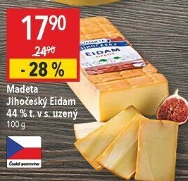 Sýr Eidam uzený 44% Jihočeský Madeta