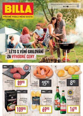 akční leták BILLA 1.8.2022-21.8.2022