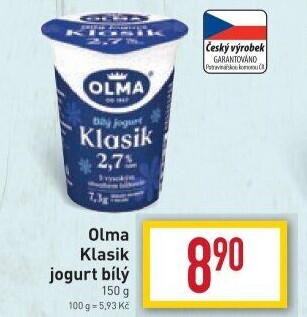 Bílý jogurt Klasik Olma
