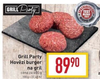 Hovězí burger Grill Party