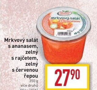 Mrkvový salát s ananasem Jihočeská zelenina