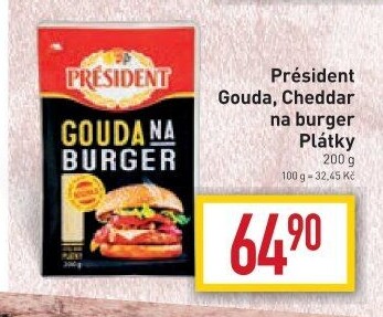 Sýr Gouda na burger Président