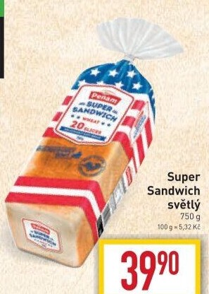 Toustový chléb supersendvič Penam
