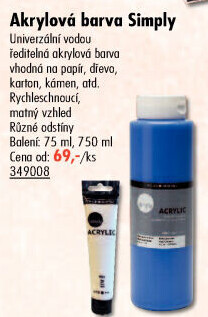 Barva akrylová Simply Daler - Rowney