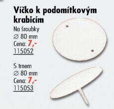 Krycí víčko na instalační krabici