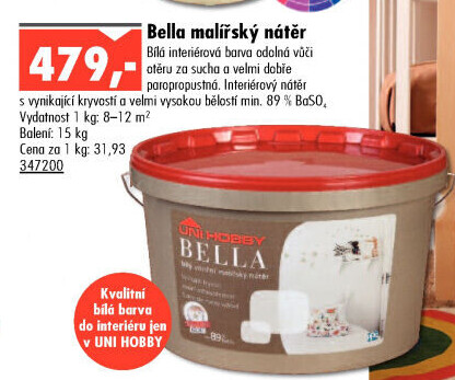 Malířský nátěr Bella Uni Hobby