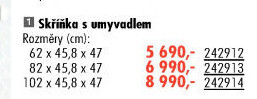 Skříňka s umyvadlem Vendy