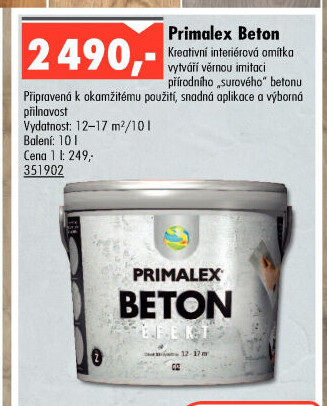 Stěrková omítka Primalex Beton Efekt