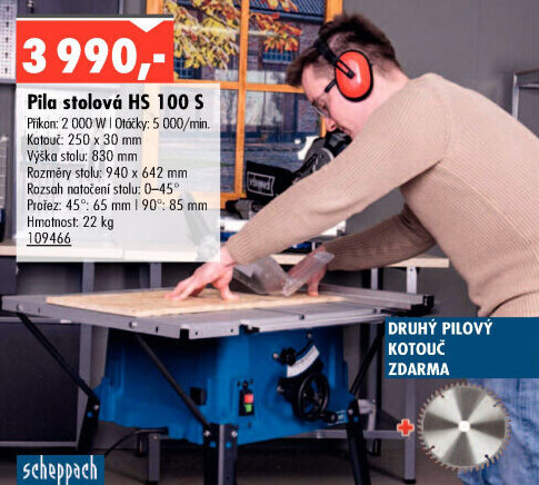 Stolní pila Scheppach HS 100 S