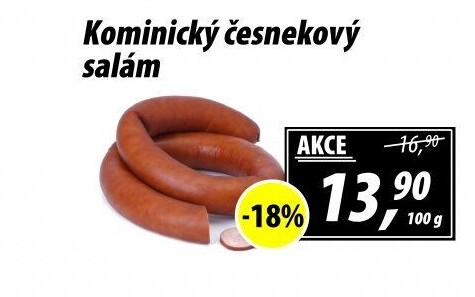 Salám kominický česnekový točený