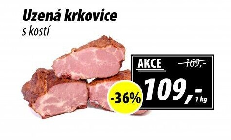 Uzená krkovice s kostí