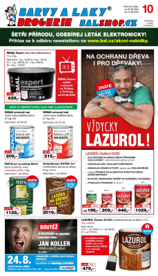 akční leták Barvy a laky drogerie 2.8.2022-21.8.2022