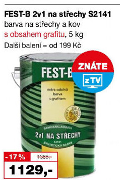 Nátěr na střechy i železo Fest - B 2v1