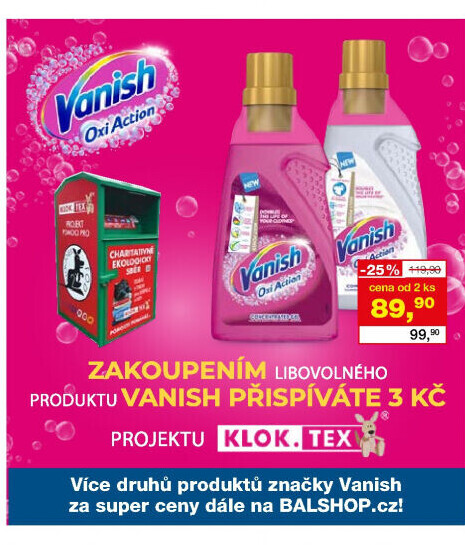 Odstraňovač skvrn gelový Vanish Oxi Action