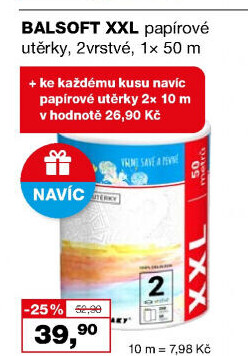 Papírové utěrky 2vrstvé XXL Bal Soft