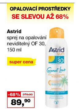 Sprej suchý na opalování OF 30 Astrid Sun