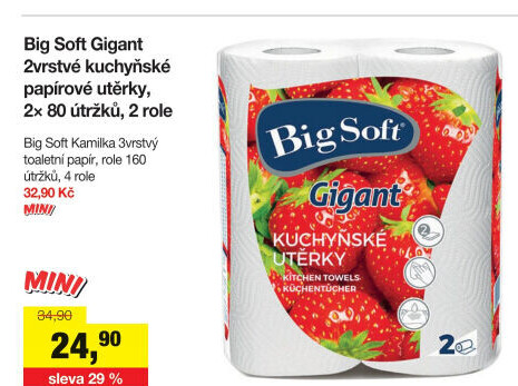 Kuchyňské utěrky 2vrstvé Gigant Big Soft
