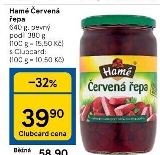 Červená řepa Hamé