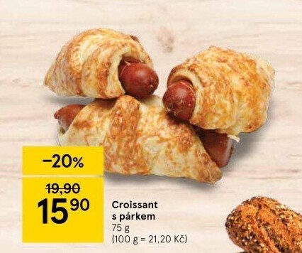Croissant s párkem