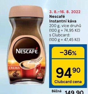 Instantní kávy Nescafé