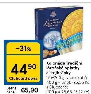 Lázeňské oplatky Kolonáda Opavia