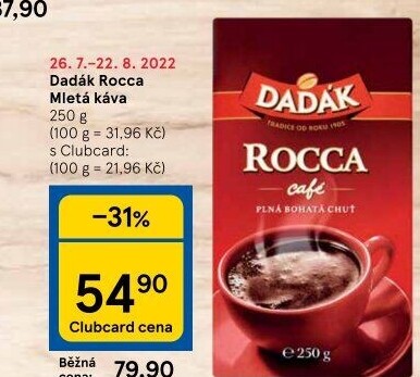 Mletá káva Rocca cafe Dadák