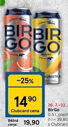 Nealkoholické pivo ochucené Birgo