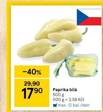 Paprika bílá