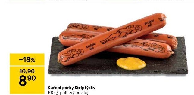 Párky kuřecí striptýzky