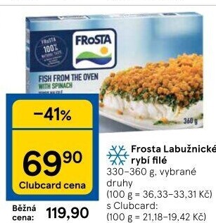 Rybí filé labužnické mražené Frosta
