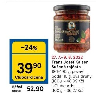 Sušená rajčata v oleji Exclusive Franz Josef Kaiser