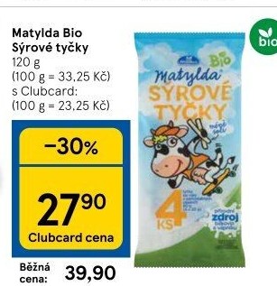 Sýrové tyčky bio Matylda Milko