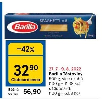 Těstoviny Barilla
