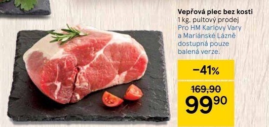 Vepřová plec bez kosti