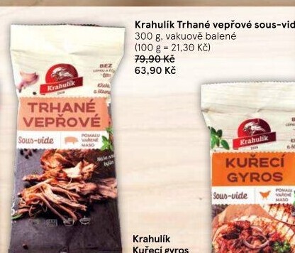 Vepřové trhané maso sous vide Krahulík
