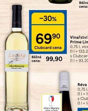 Vína Prime Line Vinařství Ludwig