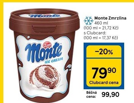 Zmrzlina v kelímku Monte Zott