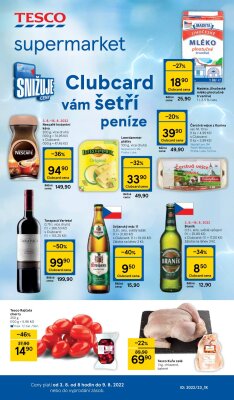 akční leták Tesco 3.8.2022-9.8.2022