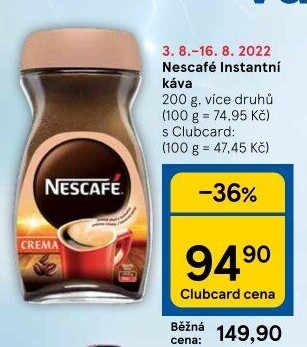 Instantní kávy Nescafé