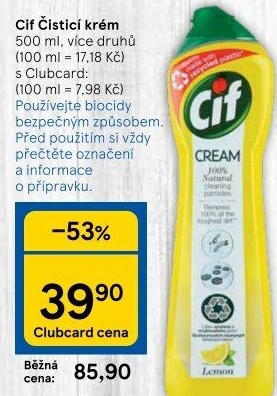 Krémový čistič Cif Cream