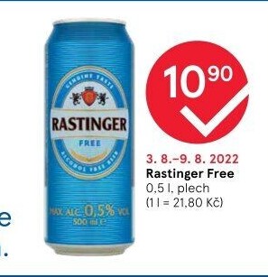 Nealkoholické pivo Free Rastinger