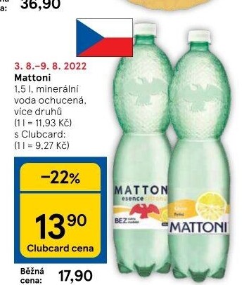 Ochucená voda Mattoni