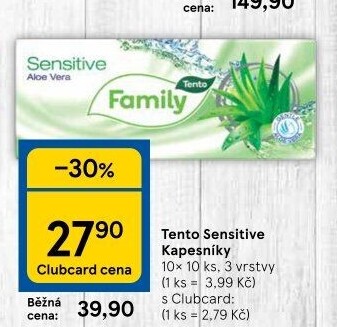 Papírové kapesníčky 3vrstvé Tento