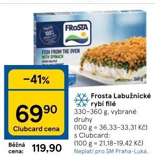 Rybí filé labužnické mražené Frosta