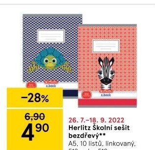 Školní sešit A5 Herlitz
