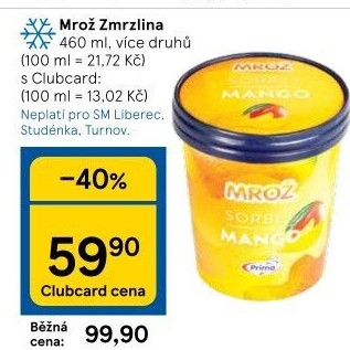 Sorbet v kelímku Mrož Prima